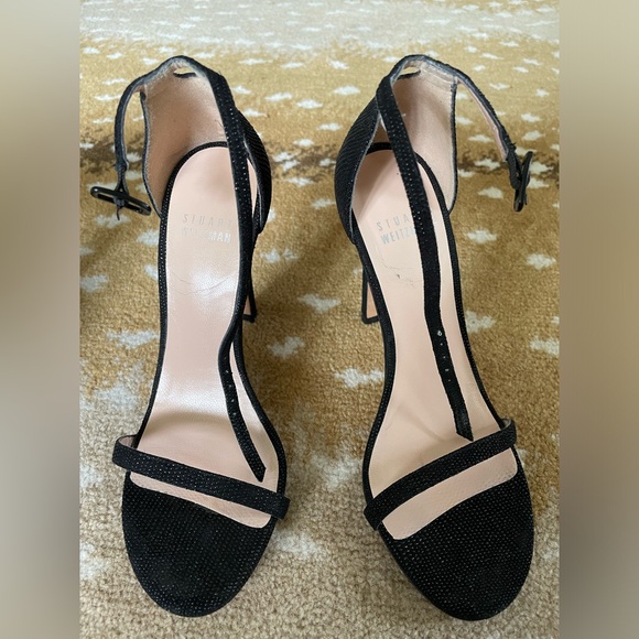Stuart Weitzman black nudist heel 100 size 6.5